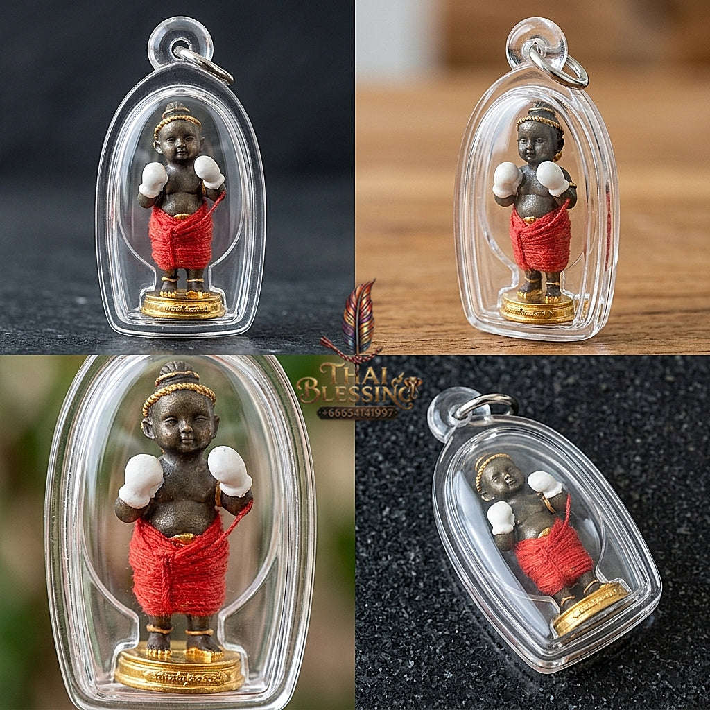 ✨ Kuman Setthi Faet Siam Chok Muai Nuea Khan Long Hin (Master-Grade Siamese Twin Millionaire Boxer Kuman Thong - Bell-Metal Bronze Wealth, Speculative Luck, & Business Triumph