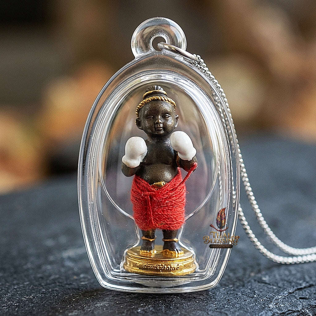 ✨ Kuman Setthi Faet Siam Chok Muai Nuea Khan Long Hin (Master-Grade Siamese Twin Millionaire Boxer Kuman Thong - Bell-Metal Bronze Wealth, Speculative Luck, & Business Triumph