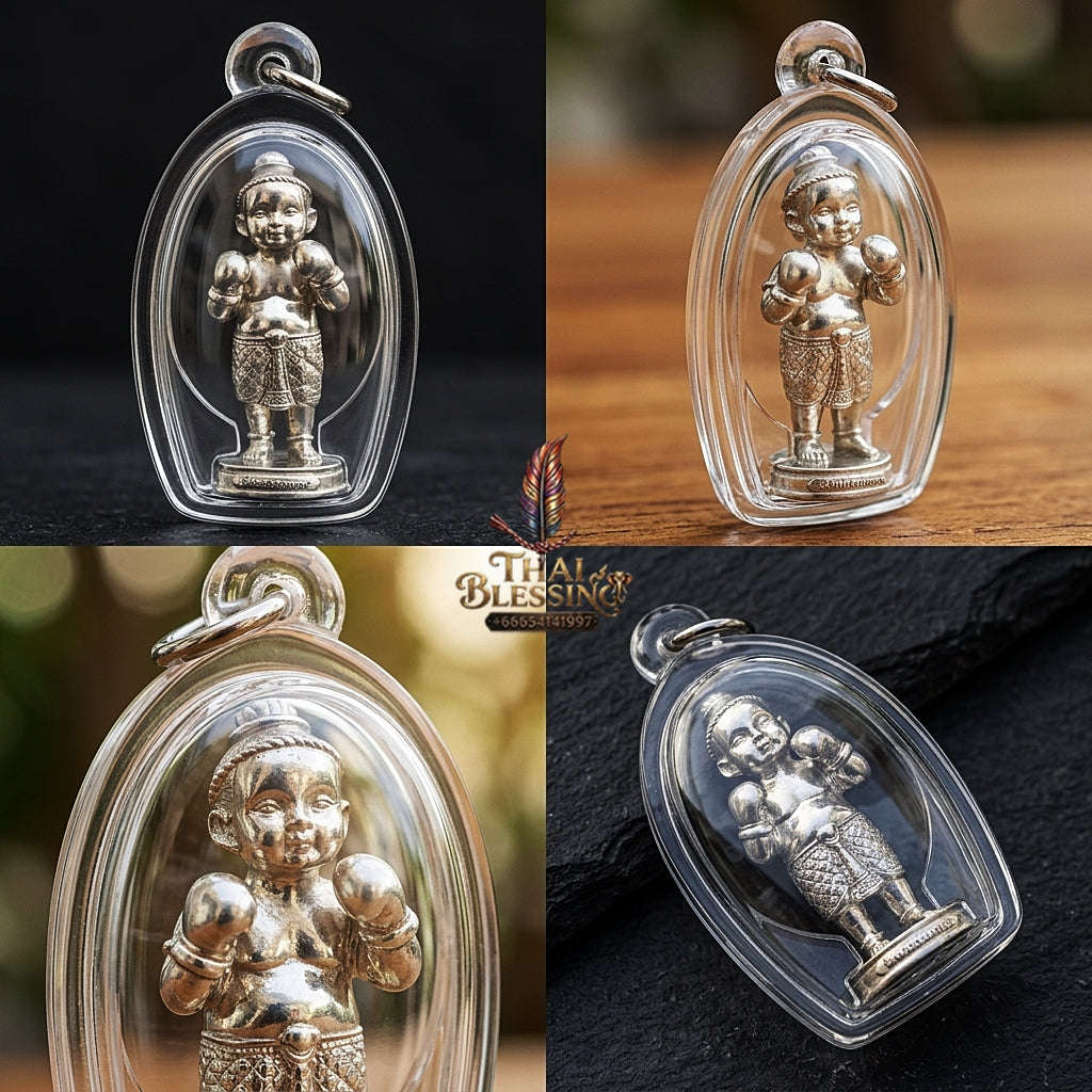 ✨ Kuman Setthi Faet Siam Chok Muai Nuea Thong Khao (Master-Grade Siamese Twin Millionaire Boxer Kuman Thong - White Bronze Wealth, Speculative Luck, & Business Triumph Thai Blessing Co By RURUECHA