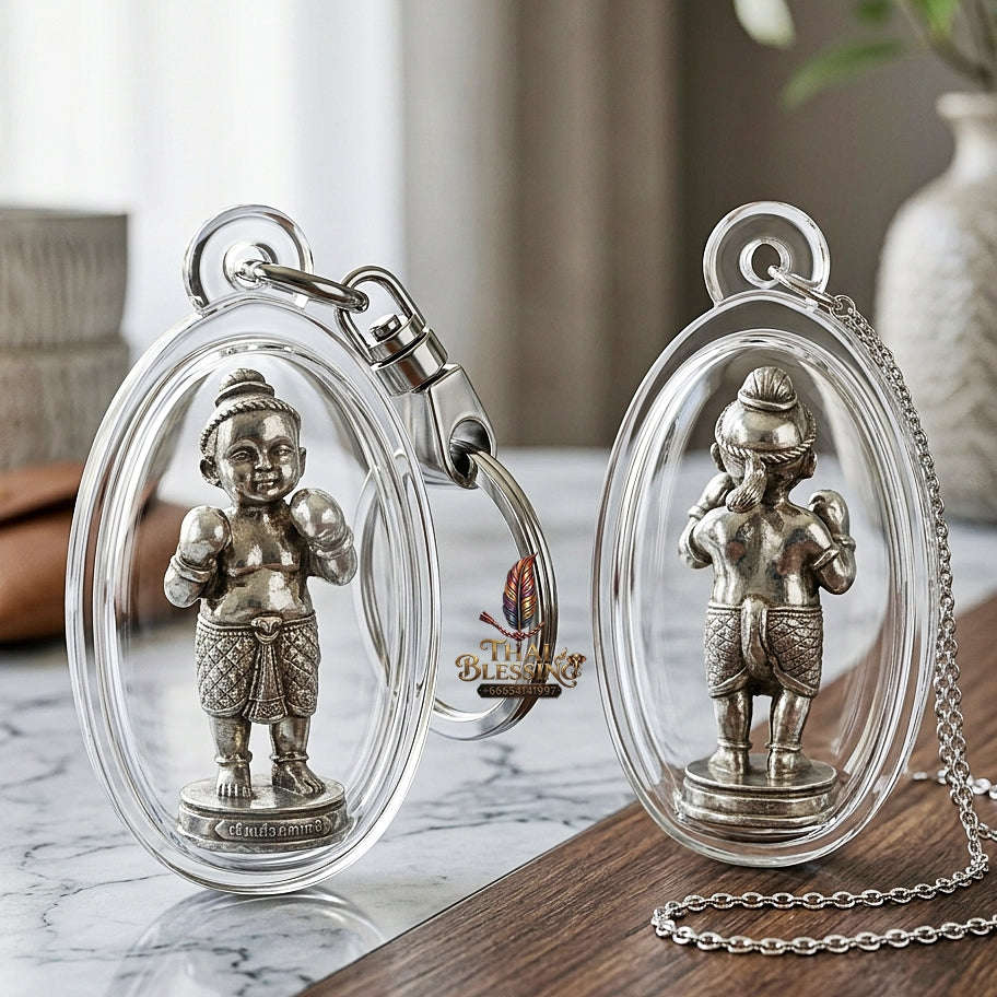 ✨ Kuman Setthi Faet Siam Chok Muai Nuea Thong Khao (Master-Grade Siamese Twin Millionaire Boxer Kuman Thong - White Bronze Wealth, Speculative Luck, & Business Triumph Thai Blessing Co By RURUECHA