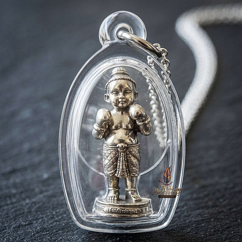 ✨ Kuman Setthi Faet Siam Chok Muai Nuea Thong Khao (Master-Grade Siamese Twin Millionaire Boxer Kuman Thong - White Bronze Wealth, Speculative Luck, & Business Triumph Thai Blessing Co By RURUECHA
