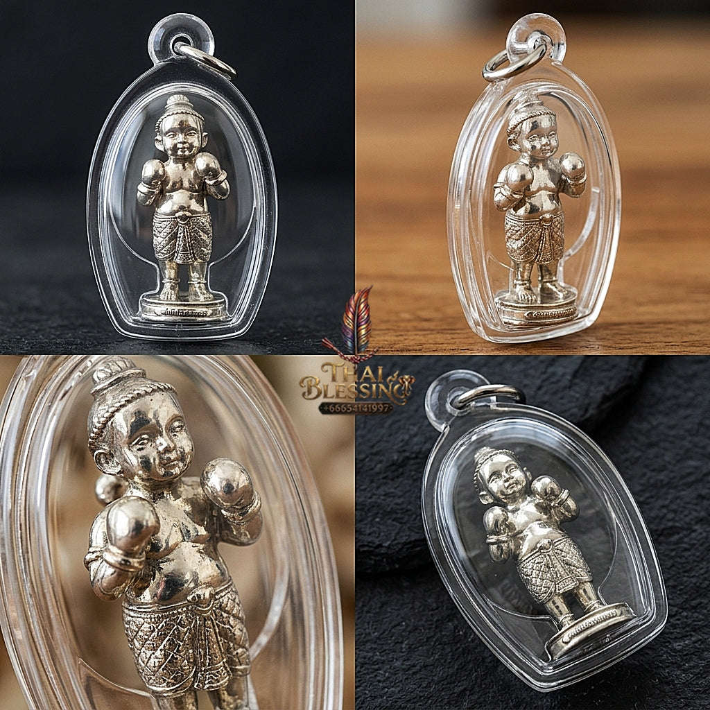 ✨ Kuman Setthi Faet Siam Chok Muai Nuea Thong Khao (Master-Grade Siamese Twin Millionaire Boxer Kuman Thong - White Bronze Wealth, Speculative Luck, & Business Triumph Thai Blessing Co By RURUECHA
