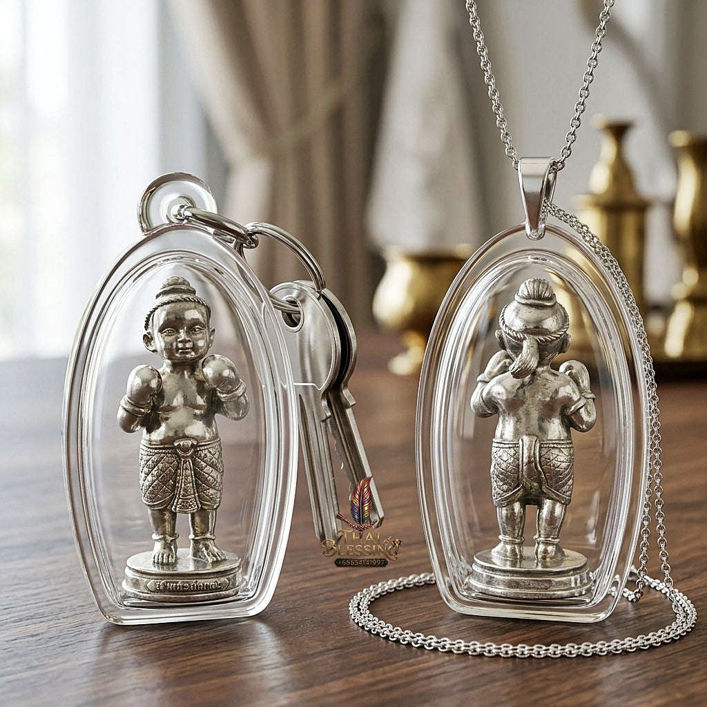 ✨ Kuman Setthi Faet Siam Chok Muai Nuea Thong Khao (Master-Grade Siamese Twin Millionaire Boxer Kuman Thong - White Bronze Wealth, Speculative Luck, & Business Triumph Thai Blessing Co By RURUECHA