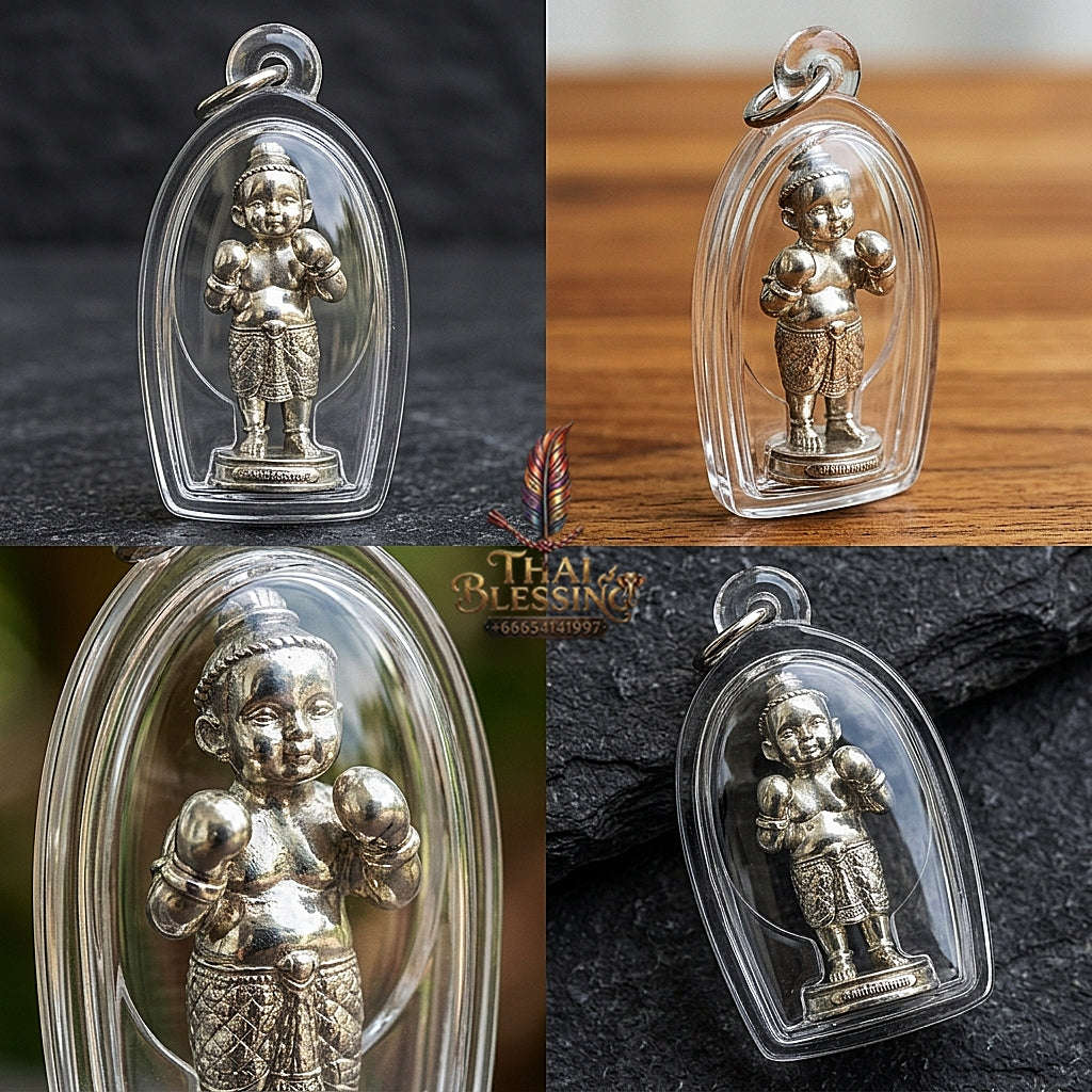✨ Kuman Setthi Faet Siam Chok Muai Nuea Thong Khao (Master-Grade Siamese Twin Millionaire Boxer Kuman Thong - White Bronze Wealth, Speculative Luck, & Business Triumph Thai Blessing Co By RURUECHA