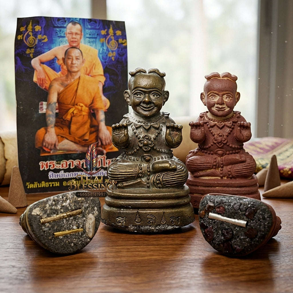 ✨ Kuman Thong Nuea Chanuan Special-Filled Kuman Thong Effigy with Silver Takrut - Supreme Wealth, Child Spirit Companion, & Business Luck