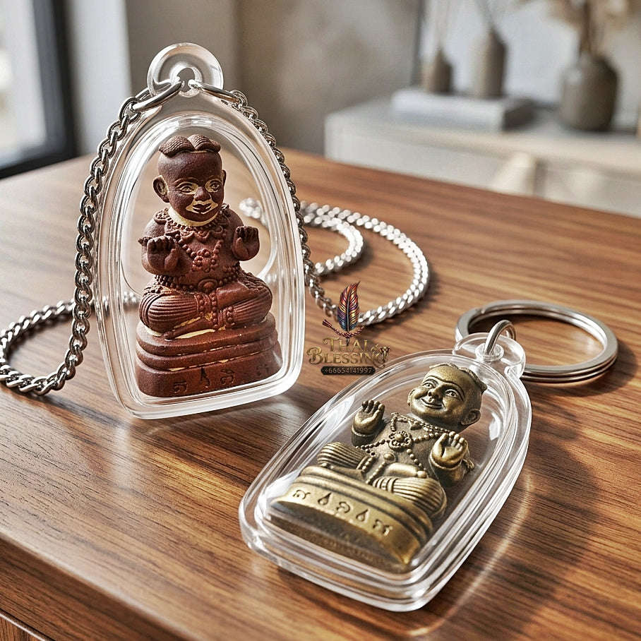 ✨ Kuman Thong Nuea Chanuan Special-Filled Kuman Thong Effigy with Silver Takrut - Supreme Wealth, Child Spirit Companion, & Business Luck