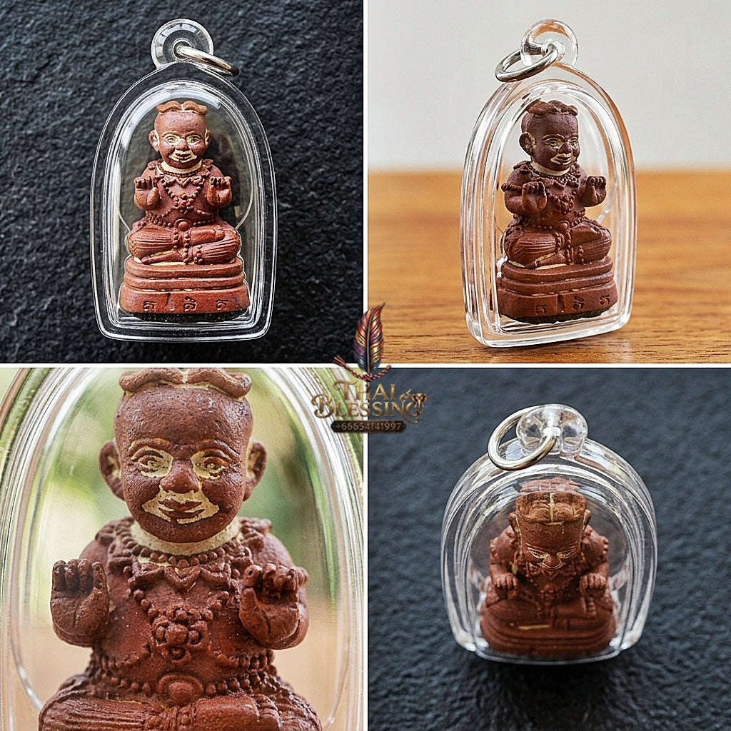 ✨ Kuman Thong Nuea Chanuan Special-Filled Kuman Thong Effigy with Silver Takrut - Supreme Wealth, Child Spirit Companion, & Business Luck