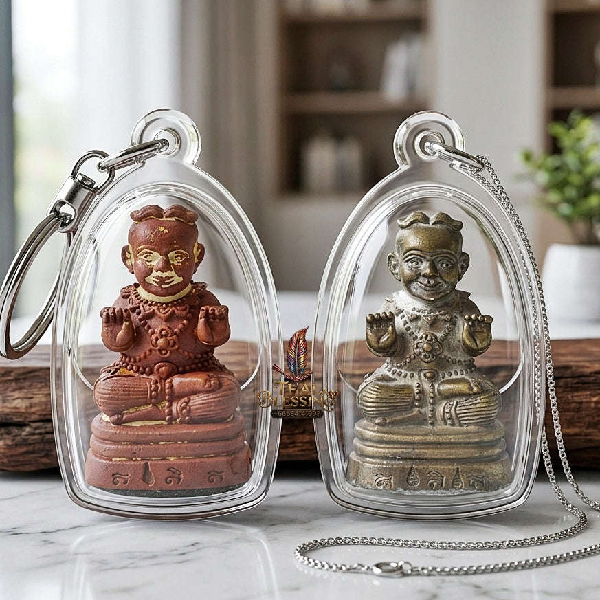 ✨ Kuman Thong Nuea Chanuan Special-Filled Kuman Thong Effigy with Silver Takrut - Supreme Wealth, Child Spirit Companion, & Business Luck