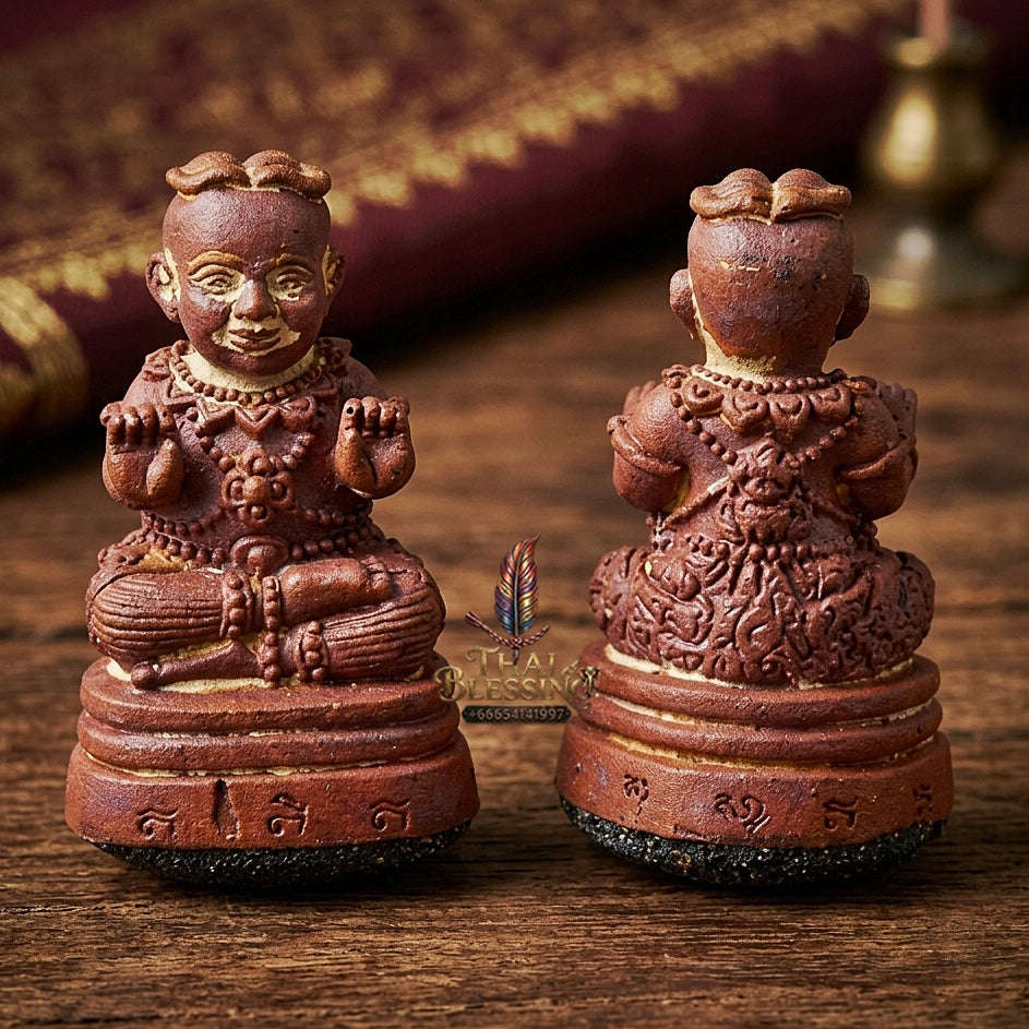 ✨ Kuman Thong Nuea Chanuan Special-Filled Kuman Thong Effigy with Silver Takrut - Supreme Wealth, Child Spirit Companion, & Business Luck