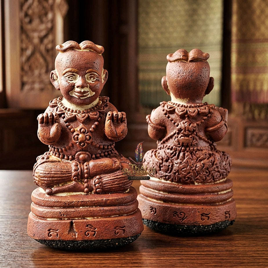✨ Kuman Thong Nuea Chanuan Special-Filled Kuman Thong Effigy with Silver Takrut - Supreme Wealth, Child Spirit Companion, & Business Luck