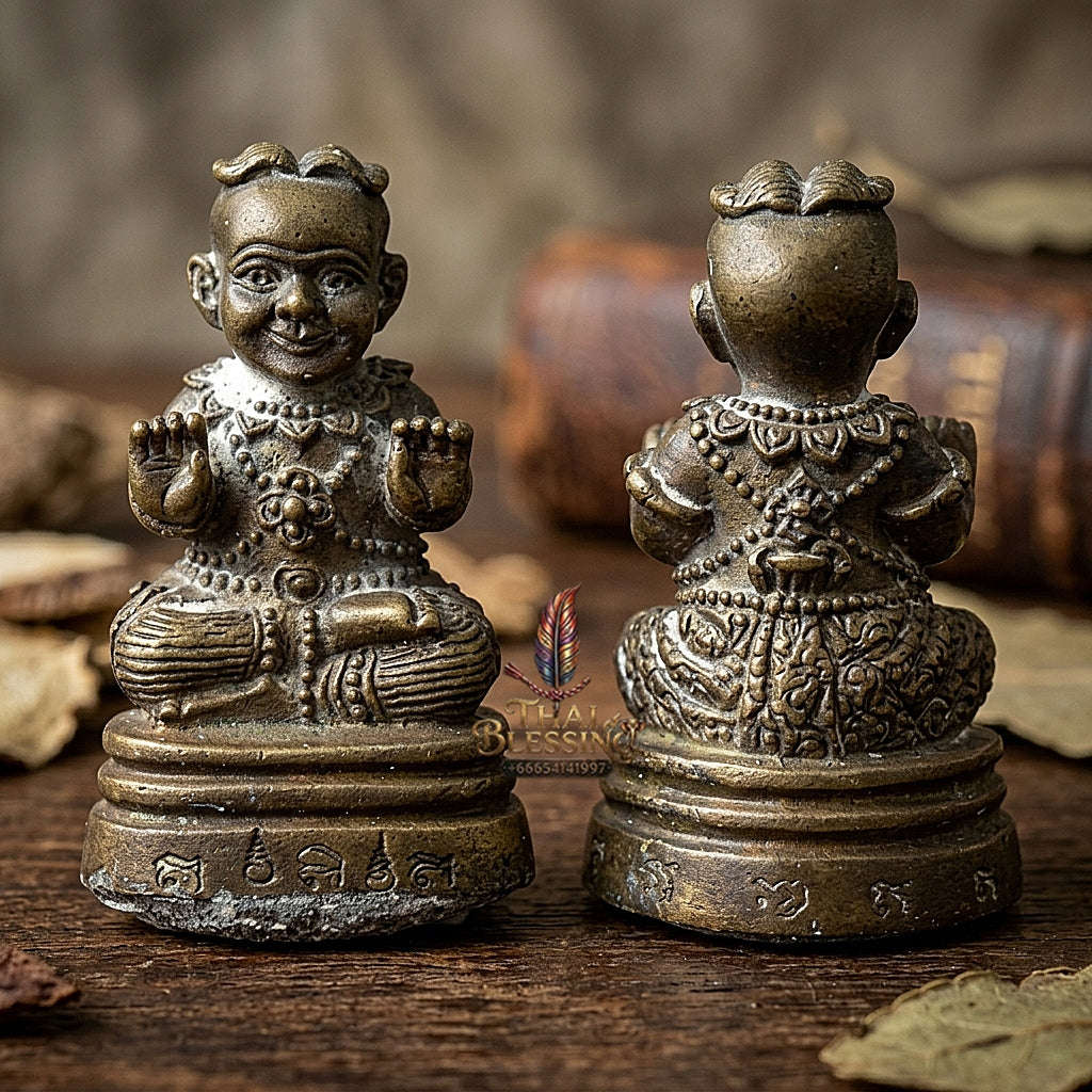 ✨ Kuman Thong Nuea Chanuan Ud Phiset 2Takrut Special-Filled Kuman Thong Effigy - Supreme Wealth, Child Spirit Companion, & Business Luck