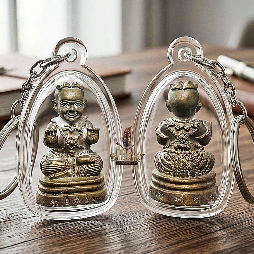 ✨ Kuman Thong Nuea Chanuan Ud Phiset 2Takrut Special-Filled Kuman Thong Effigy - Supreme Wealth, Child Spirit Companion, & Business Luck