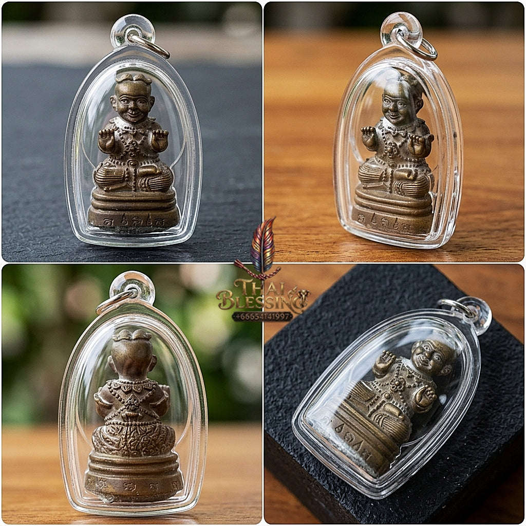 ✨ Kuman Thong Nuea Chanuan Ud Phiset 2Takrut Special-Filled Kuman Thong Effigy - Supreme Wealth, Child Spirit Companion, & Business Luck