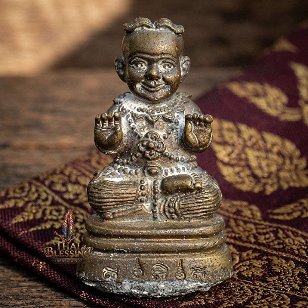 ✨ Kuman Thong Nuea Chanuan Ud Phiset 2Takrut Special-Filled Kuman Thong Effigy - Supreme Wealth, Child Spirit Companion, & Business Luck