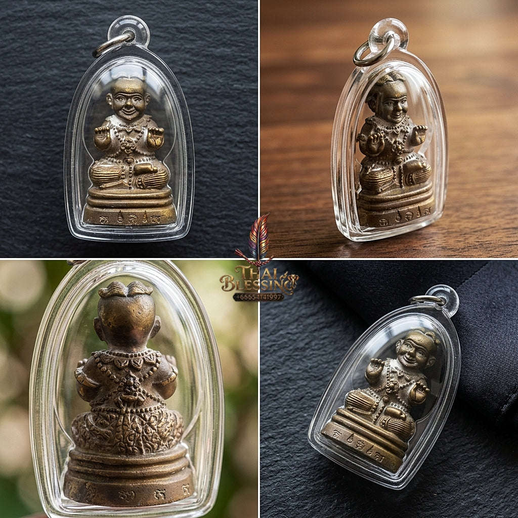 ✨ Kuman Thong Nuea Chanuan Ud Phiset 2Takrut Special-Filled Kuman Thong Effigy - Supreme Wealth, Child Spirit Companion, & Business Luck