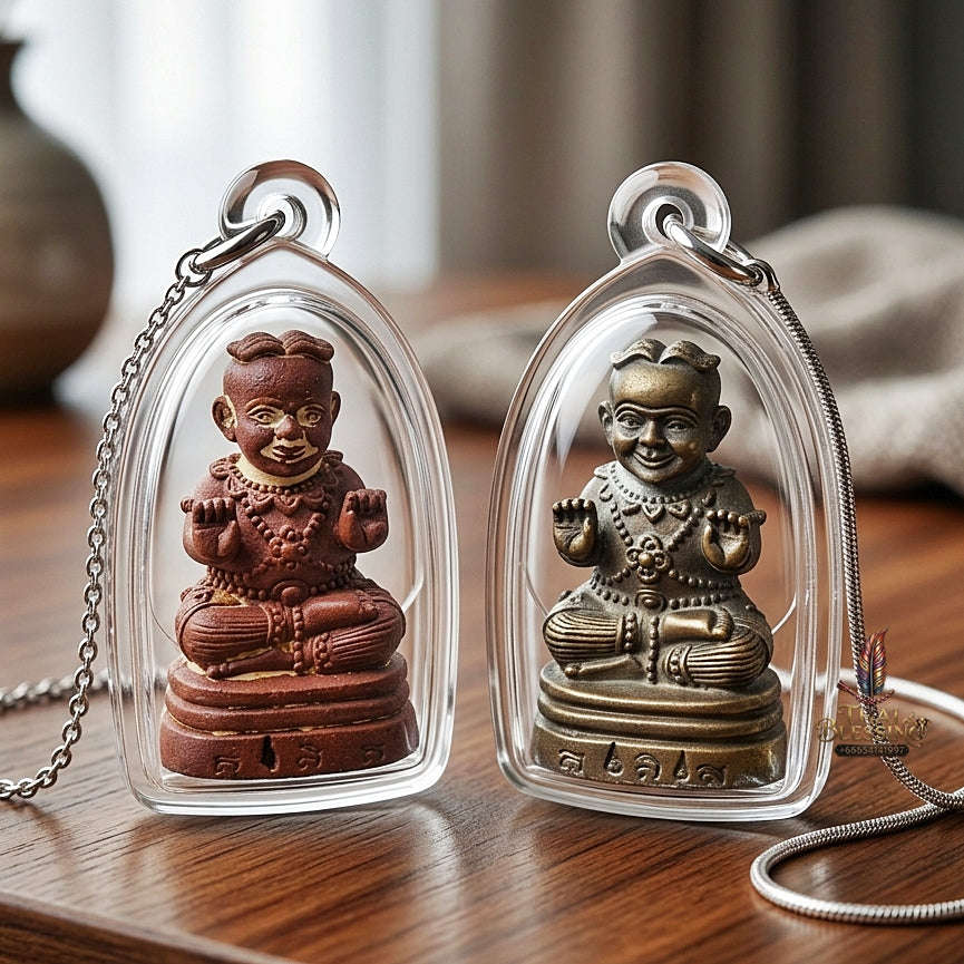 ✨ Kuman Thong Nuea Chanuan Ud Phiset 2Takrut Special-Filled Kuman Thong Effigy - Supreme Wealth, Child Spirit Companion, & Business Luck
