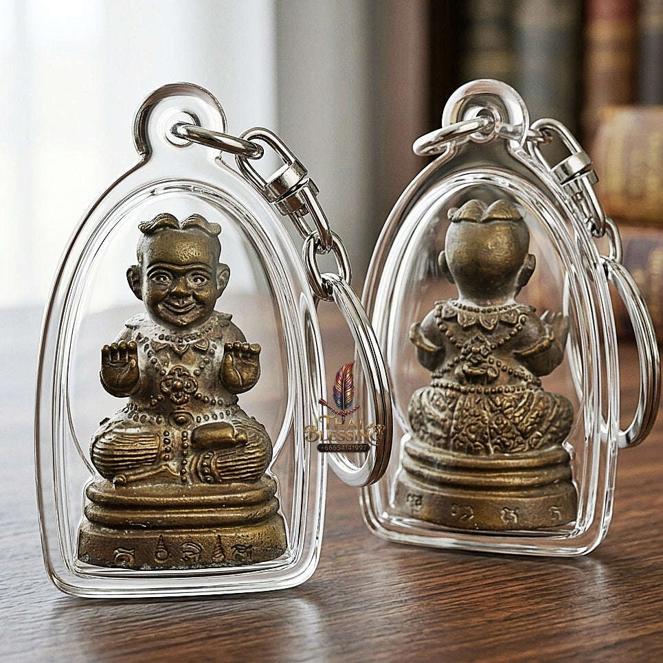 ✨ Kuman Thong Nuea Chanuan Ud Phiset 2Takrut Special-Filled Kuman Thong Effigy - Supreme Wealth, Child Spirit Companion, & Business Luck
