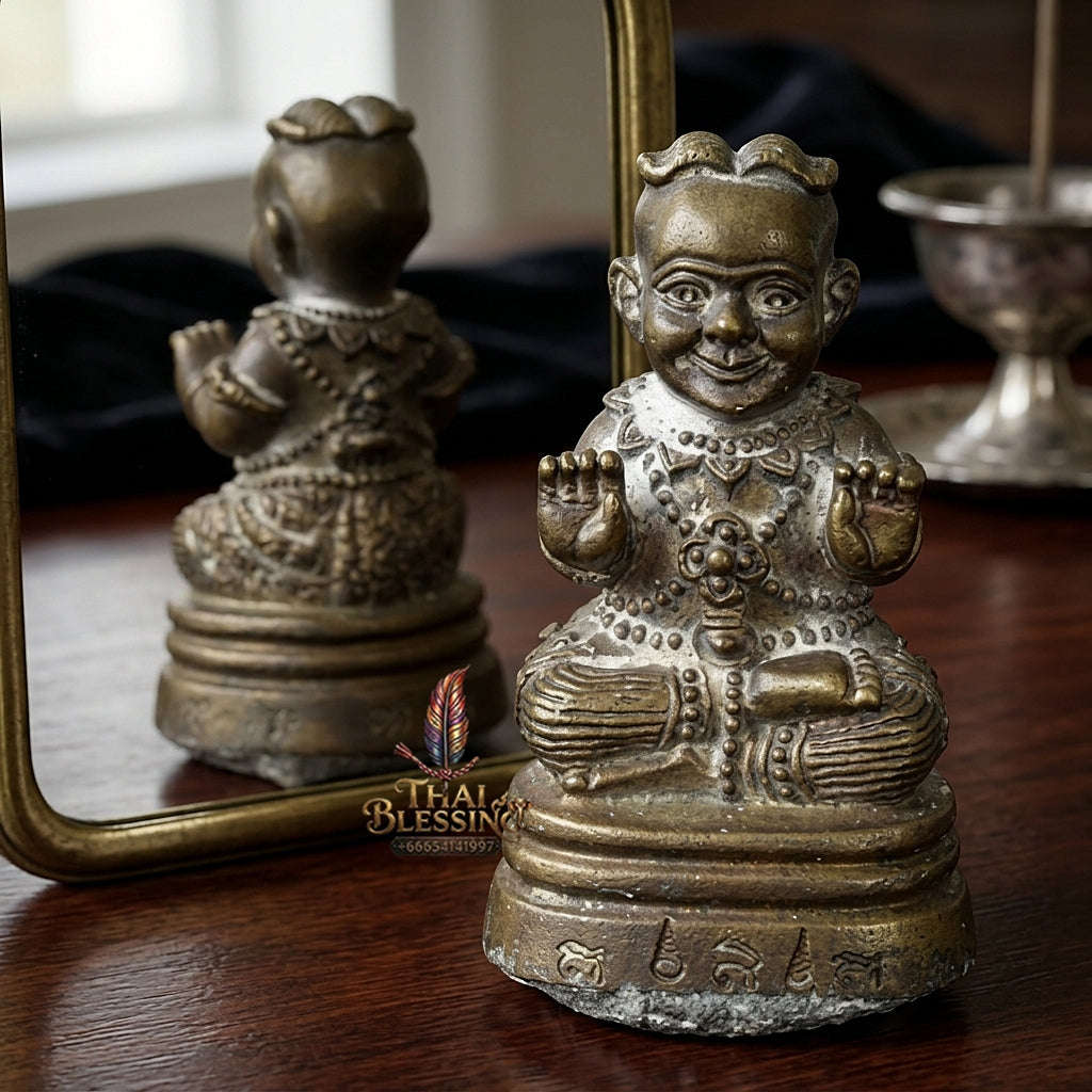 ✨ Kuman Thong Nuea Chanuan Ud Phiset 2Takrut Special-Filled Kuman Thong Effigy - Supreme Wealth, Child Spirit Companion, & Business Luck