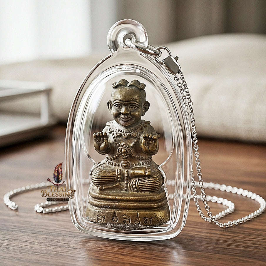 ✨ Kuman Thong Nuea Chanuan Ud Phiset 2Takrut Special-Filled Kuman Thong Effigy - Supreme Wealth, Child Spirit Companion, & Business Luck