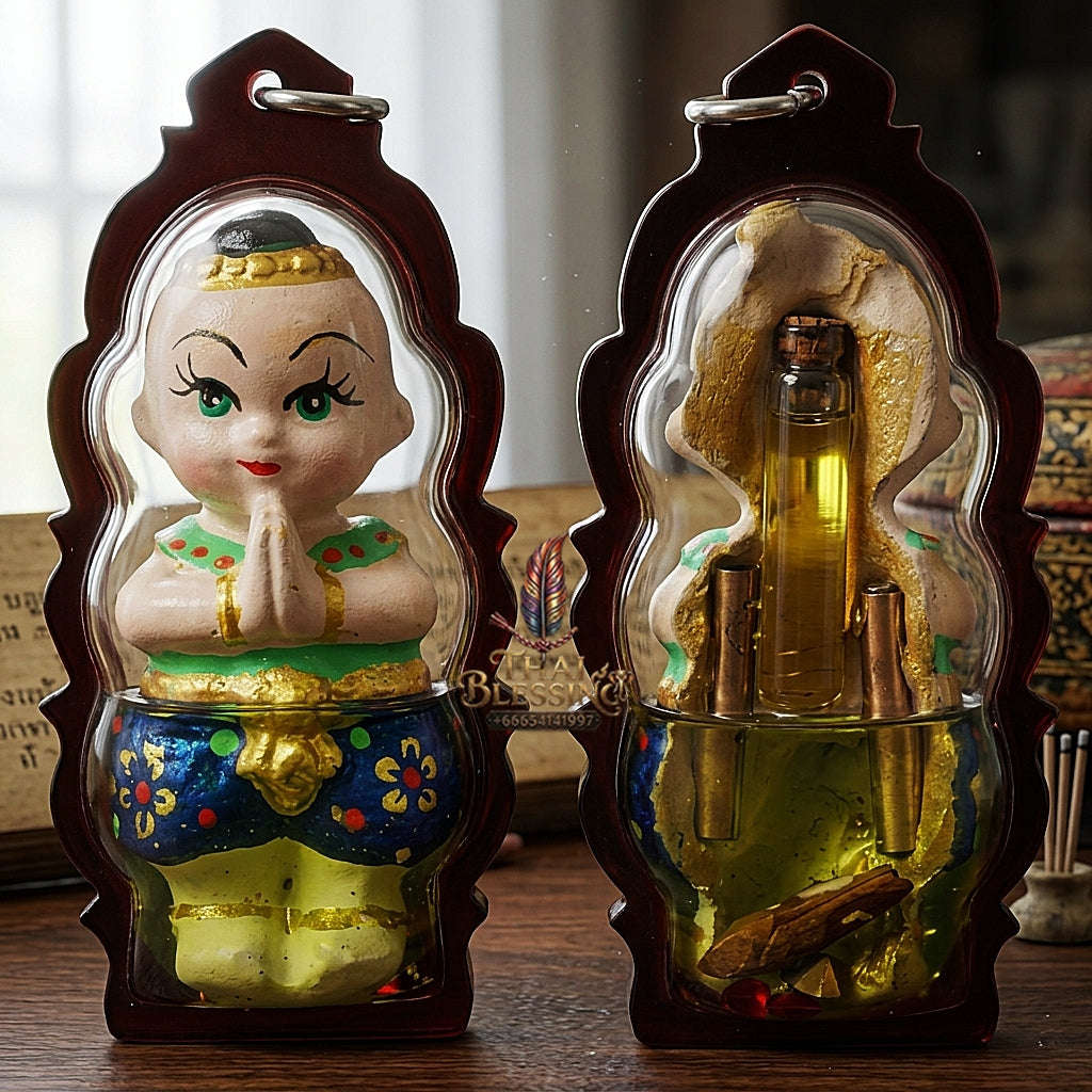 ✨ Kumari Manee Kaeo (Master-Grade Gem-Jewel Female Child Spirit Effigy - Supreme Commerce, Luck, & Household Prosperity Thai Blessing Co By RURUECHA
