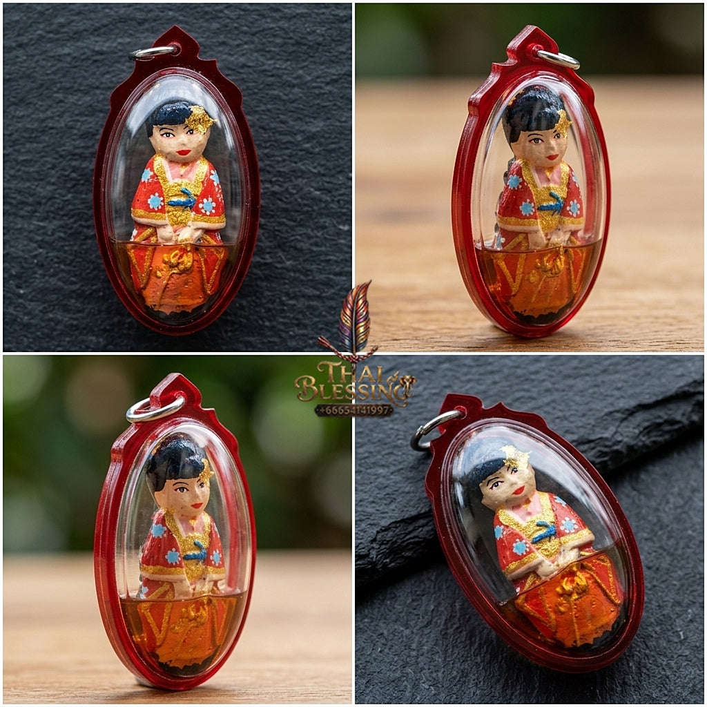 ✨ Kumari Mee Sap Nuea Phong Athan Master-Grade Wealth-Endowed Female Child Spirit Occult Powder Effigy Thai Blessing Co By RURUECHA