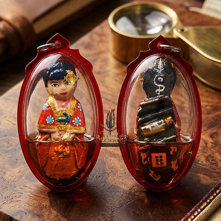 ✨ Kumari Mee Sap Nuea Phong Athan Master-Grade Wealth-Endowed Female Child Spirit Occult Powder Effigy Thai Blessing Co By RURUECHA