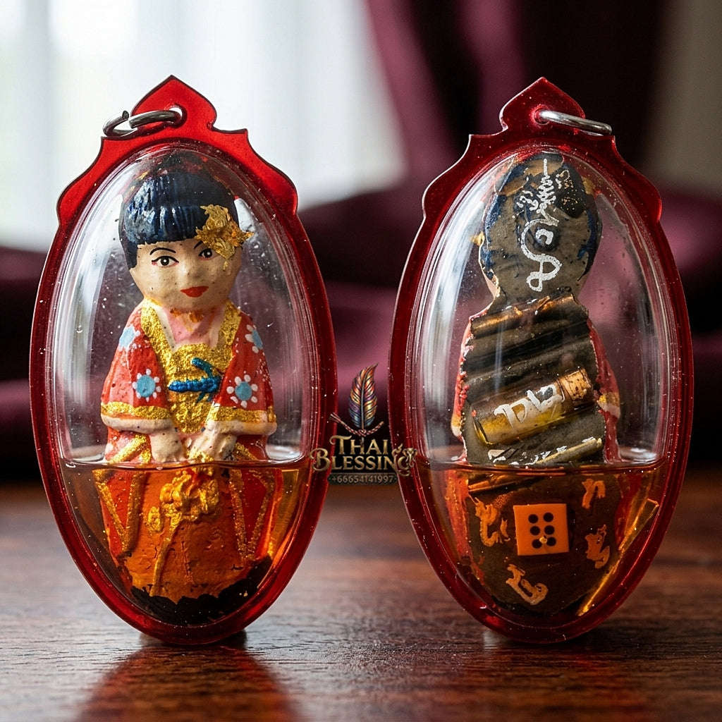 ✨ Kumari Mee Sap Nuea Phong Athan Master-Grade Wealth-Endowed Female Child Spirit Occult Powder Effigy Thai Blessing Co By RURUECHA