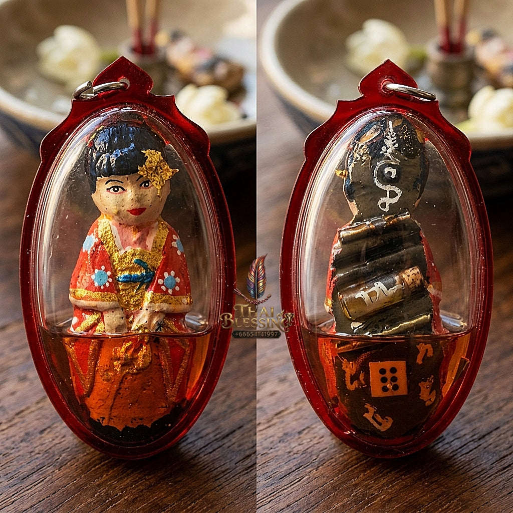 ✨ Kumari Mee Sap Nuea Phong Athan Master-Grade Wealth-Endowed Female Child Spirit Occult Powder Effigy Thai Blessing Co By RURUECHA