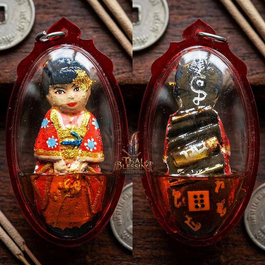 ✨ Kumari Mee Sap Nuea Phong Athan Master-Grade Wealth-Endowed Female Child Spirit Occult Powder Effigy Thai Blessing Co By RURUECHA
