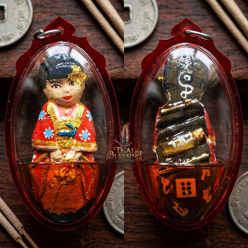 ✨ Kumari Mee Sap Nuea Phong Athan Master-Grade Wealth-Endowed Female Child Spirit Occult Powder Effigy Thai Blessing Co By RURUECHA