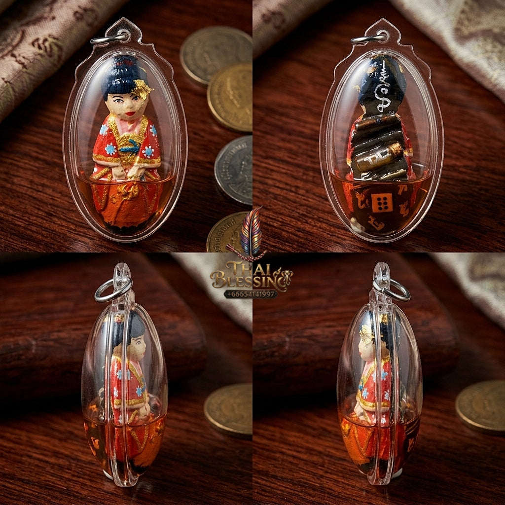 ✨ Kumari Mee Sap Nuea Phong Athan Master-Grade Wealth-Endowed Female Child Spirit Occult Powder Effigy Thai Blessing Co By RURUECHA