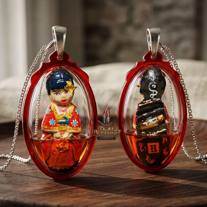 ✨ Kumari Mee Sap Nuea Phong Athan Master-Grade Wealth-Endowed Female Child Spirit Occult Powder Effigy Thai Blessing Co By RURUECHA