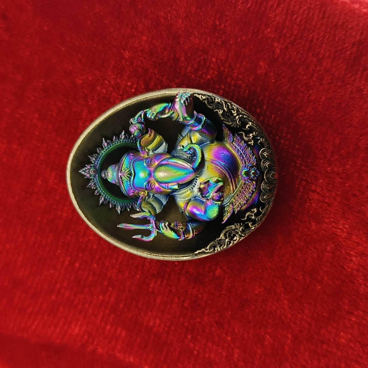 Authentic Thai Ganesh Lucky Charm - Colorful Kumpati Edition for Prosperity and Good Fortune