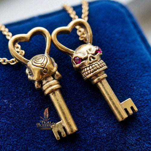 Kunchae Phrai Sane Thai Amulet Protection talisman good luck charm spiritual jewelry Sacred Key of Charm Phrai Charm Key Silver-Rich Sacred Metal Alloy Matrix Thai Blessing Co By RURUECHA