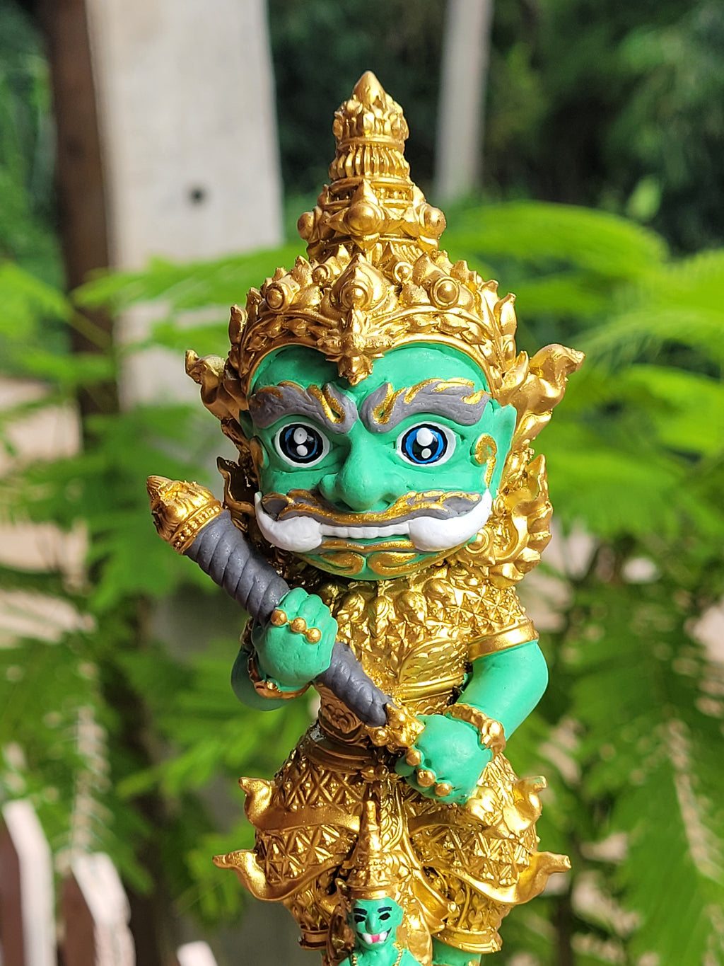 Kuwen Noi Amulet Statue 6-Inch for Wealth, Prosperity, Abundance, and Success