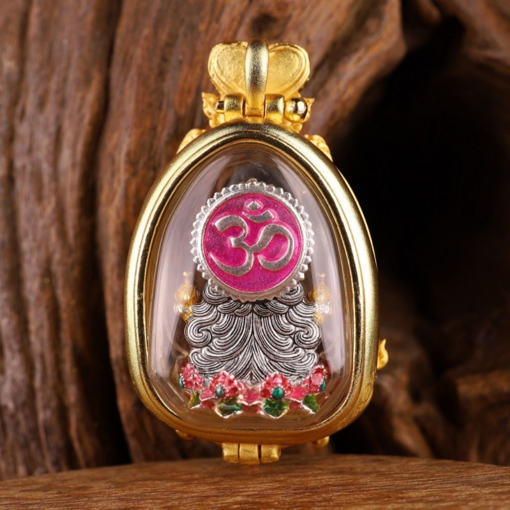 Lakshmi Goddess Amulet Pendant with Frame - Lovable Thai Charm for Protection and Prosperity