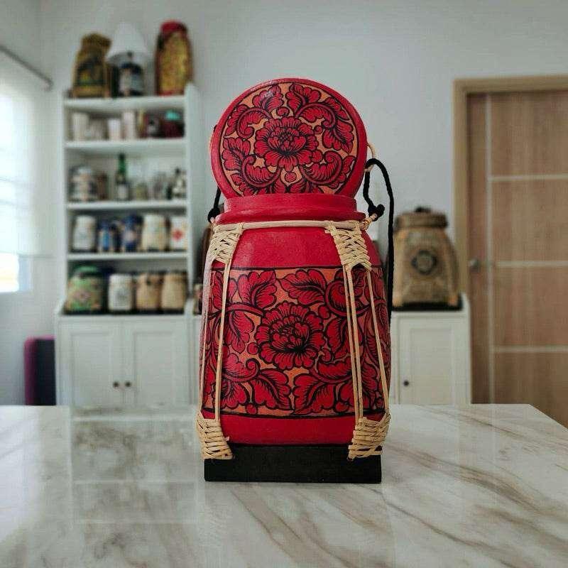 Lanna Floral Storage Jar for Elegant and Functional Kitchen Decor D17