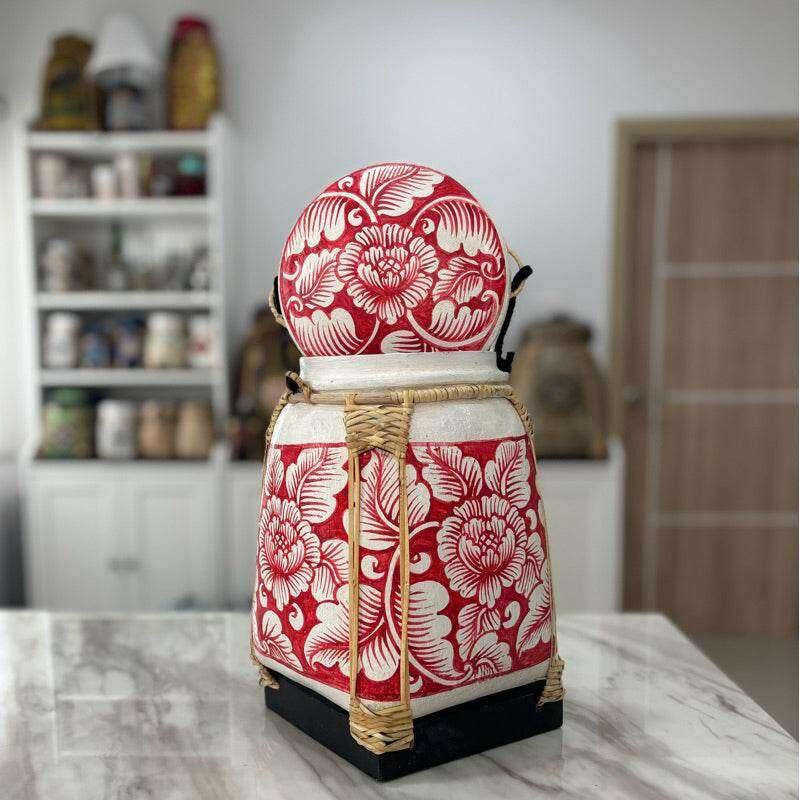 Lanna Floral Storage Jar for Elegant and Functional Kitchen Decor D12