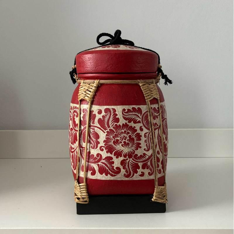 Lanna Floral Storage Jar for Elegant and Functional Kitchen Decor D21