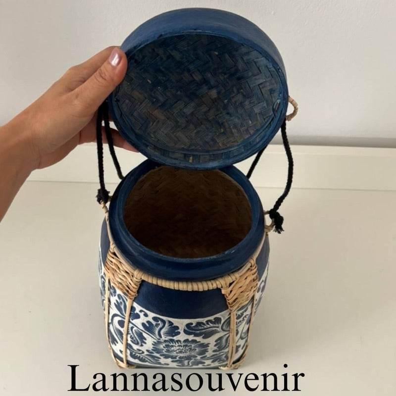Lanna Floral Storage Jar for Elegant and Functional Kitchen Decor