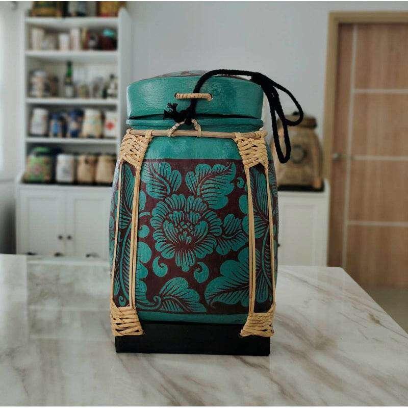 Lanna Floral Storage Jar for Elegant and Functional Kitchen Decor D19