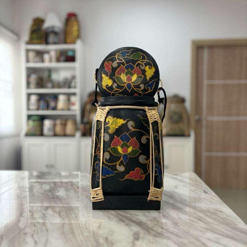 Lanna Floral Storage Jar for Elegant and Functional Kitchen Decor D13
