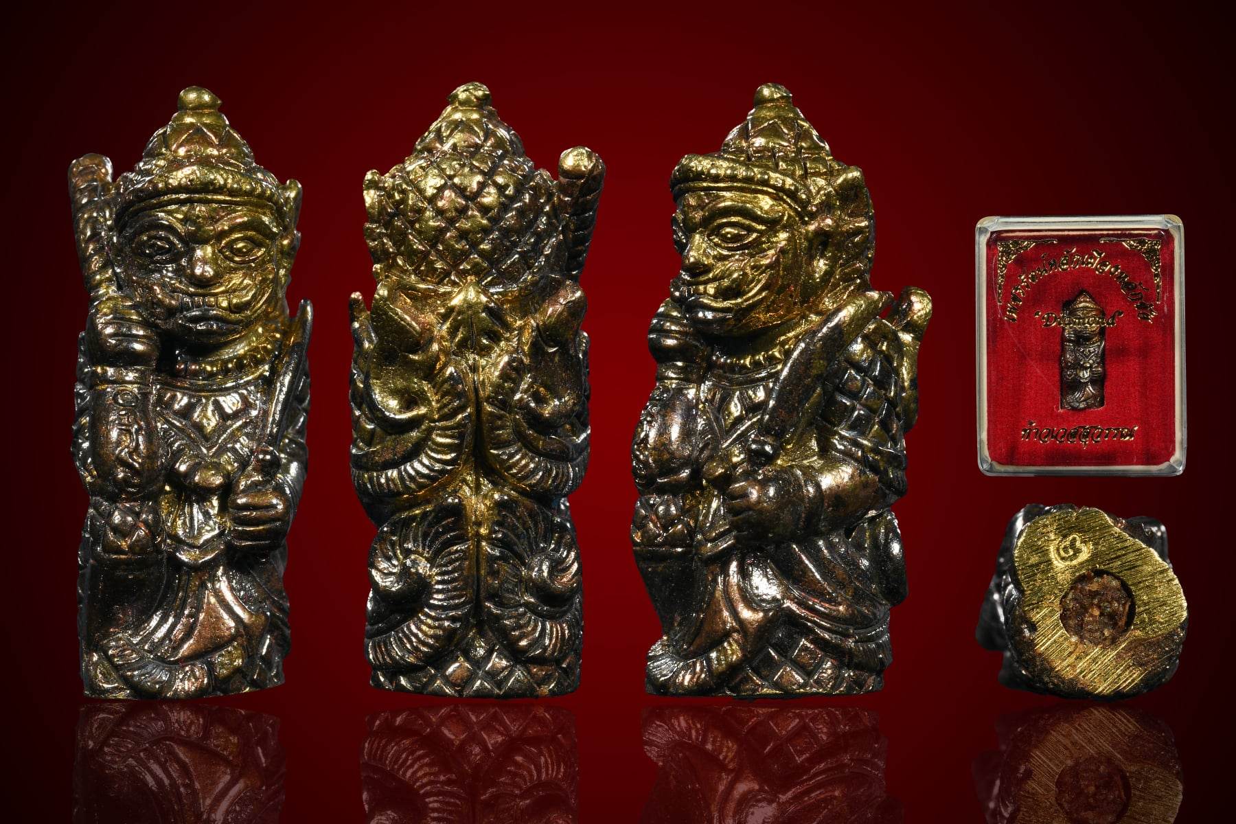 Lanna guardian wealth protection charm crafted by Thai Blessing Co featuring intricate designs and details