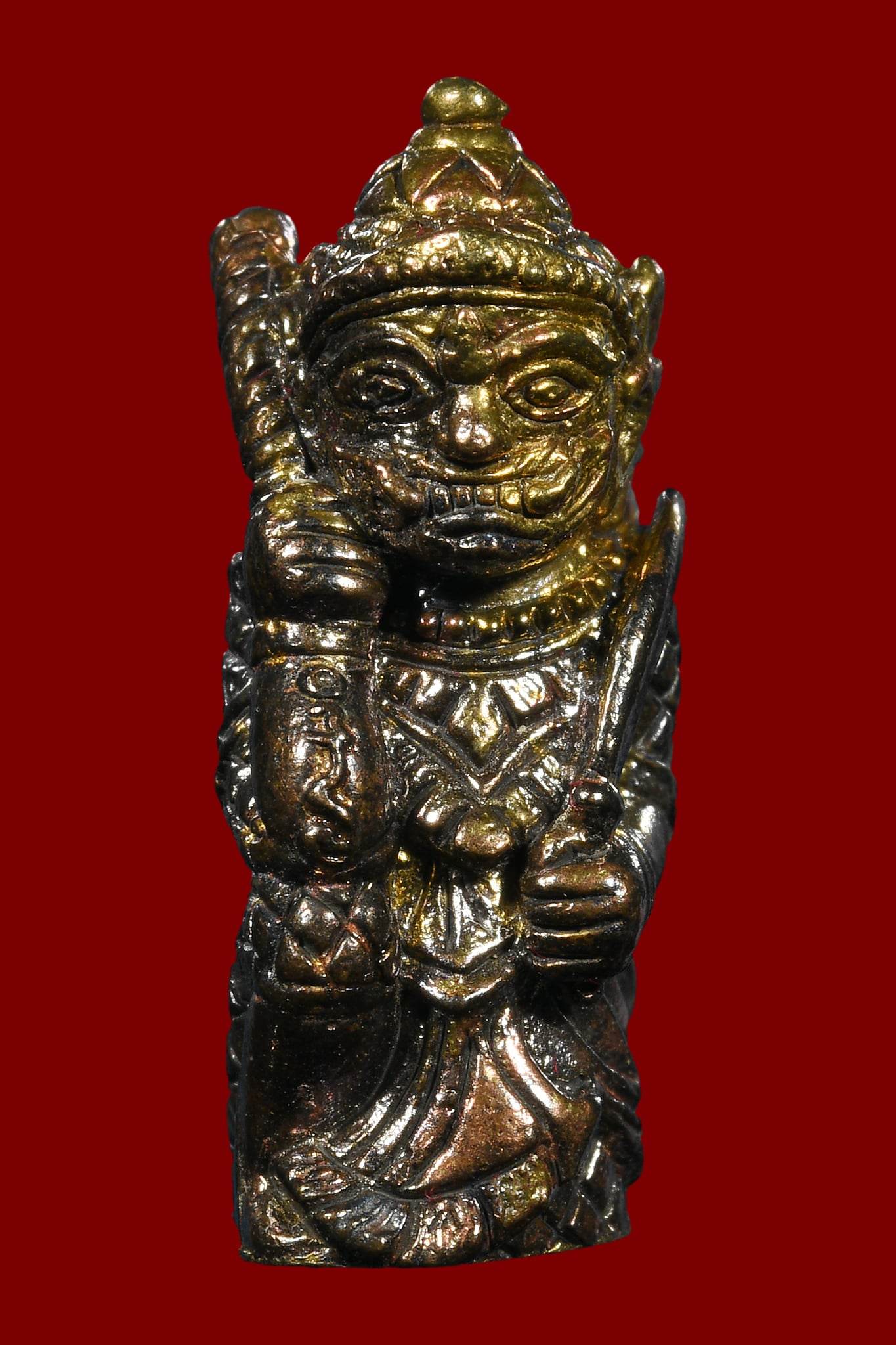 Lanna guardian wealth protection charm statue with intricate detailing for home blessings