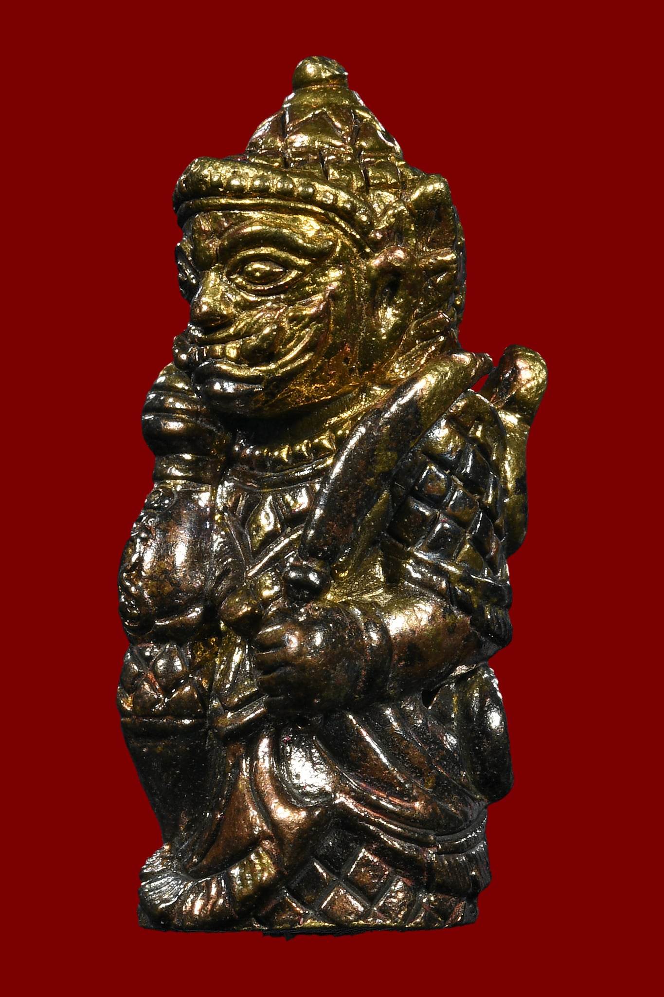 Lanna guardian wealth protection charm statue with intricate detailing for home decor and feng shui
