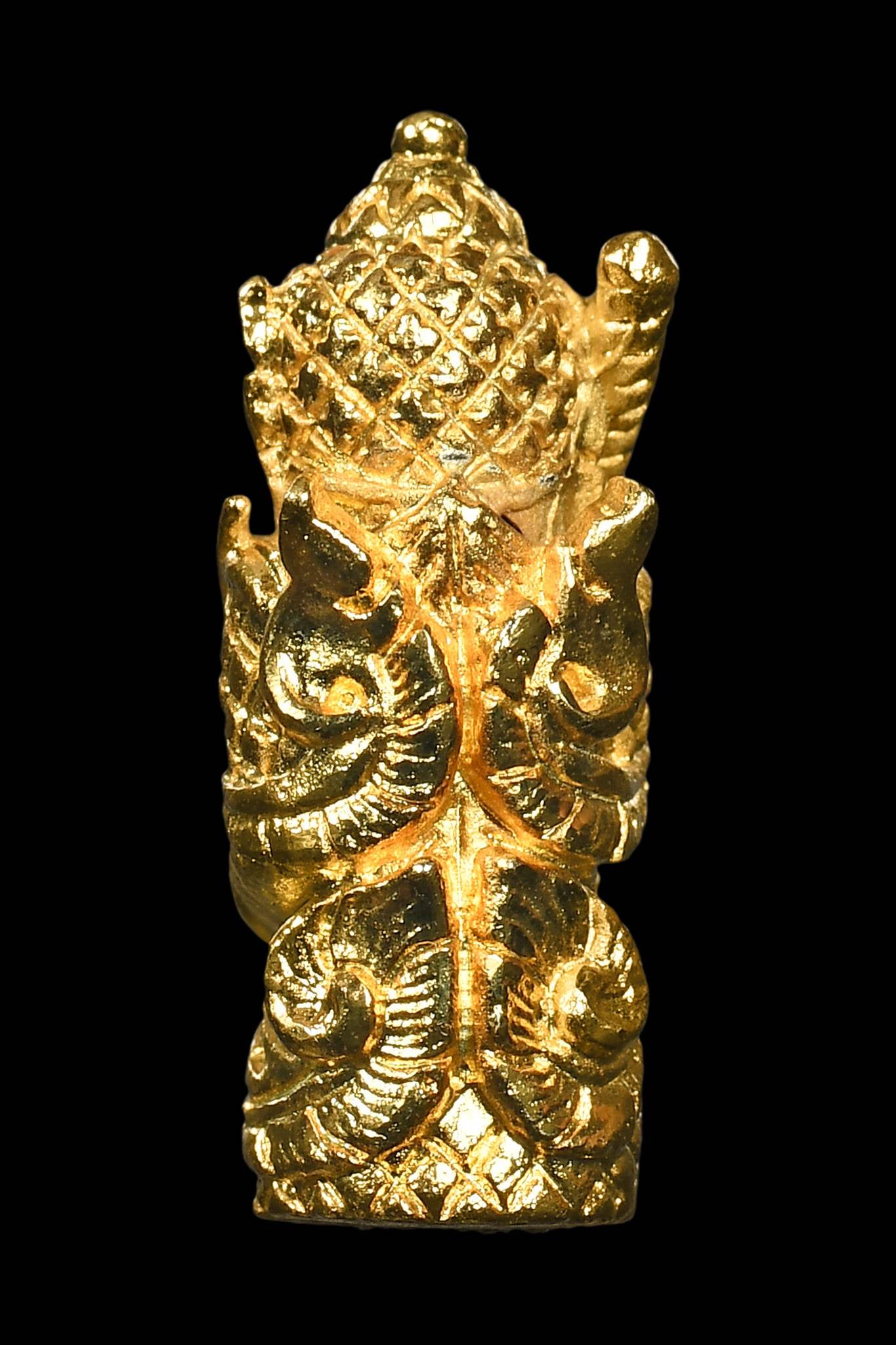 Lanna guardian wealth protection charm in gold with intricate detailing for home and spiritual use