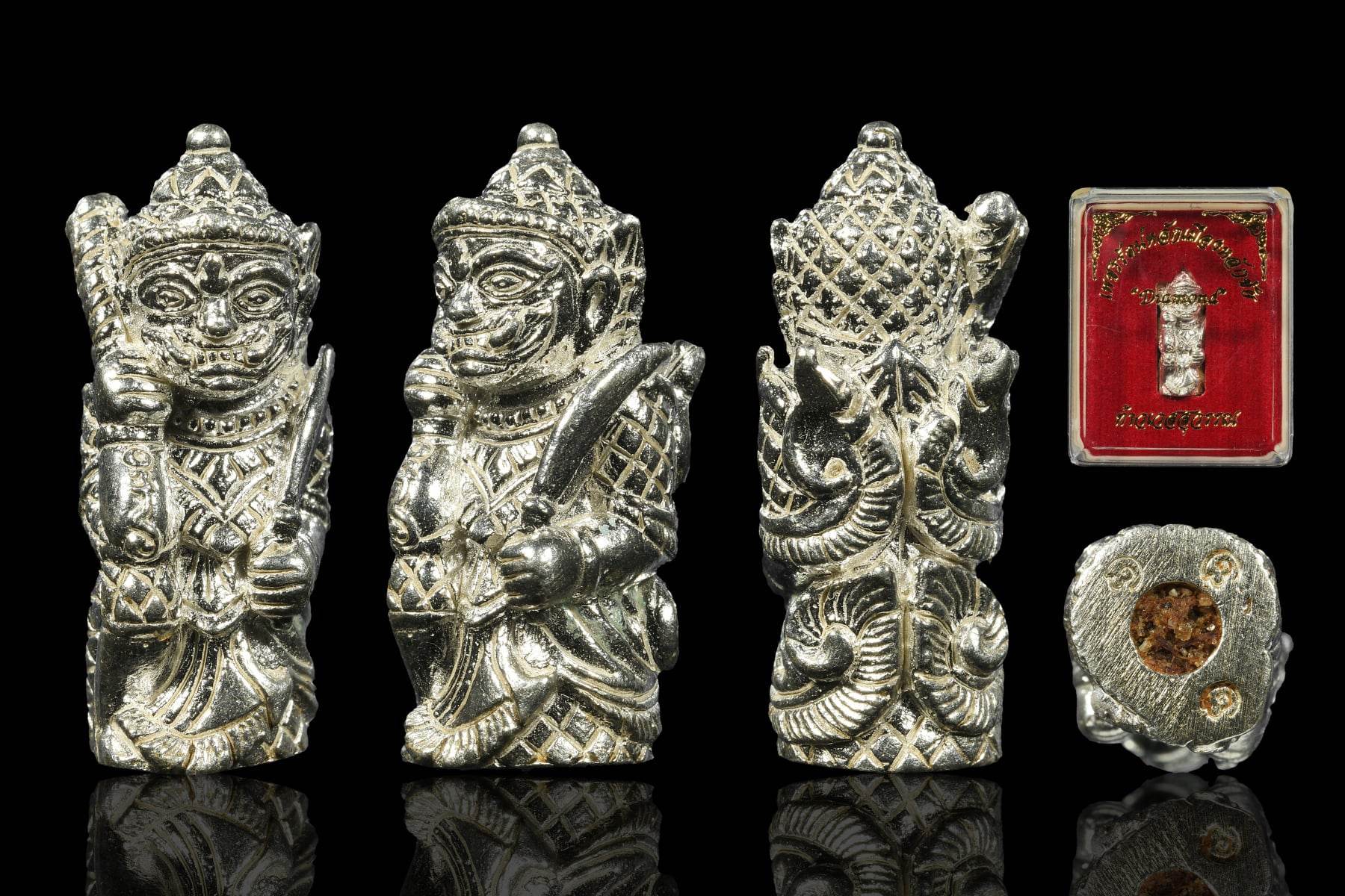 Lanna guardian wealth protection charm statue in detailed design for home and feng shui decor