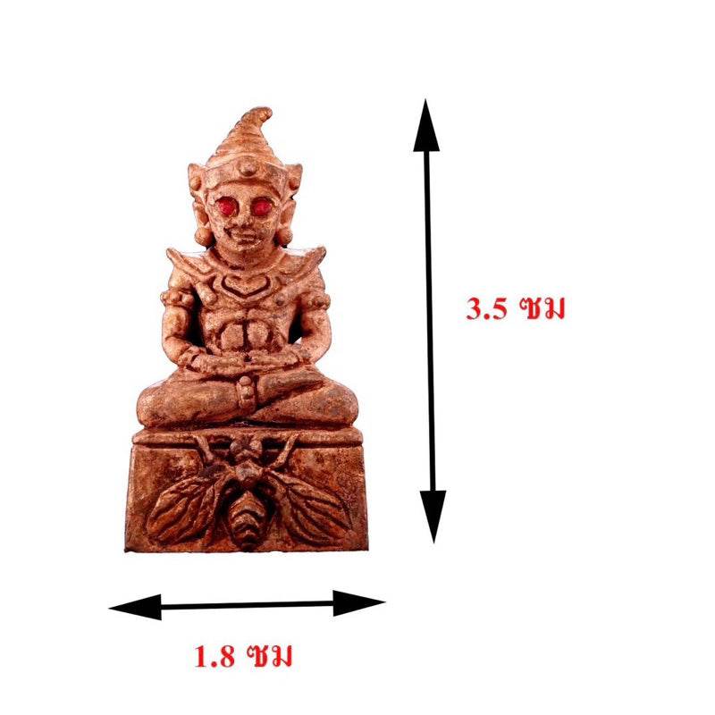 Lanna sorcery amulet for charm, featuring a detailed statue with vibrant colors and specific dimensions