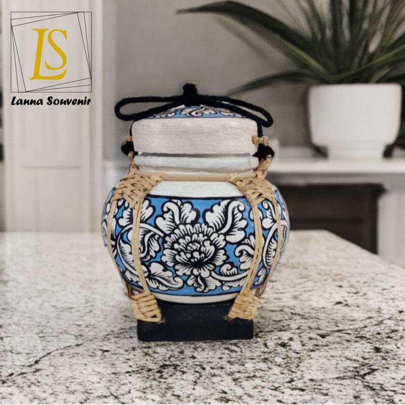 Handmade Bamboo Rice Box - Unique Authentic Thai Souvenir