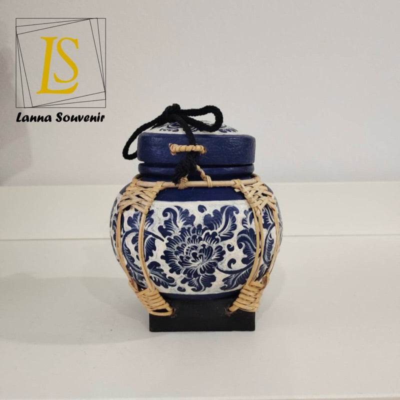 Handmade Bamboo Rice Box - Unique Authentic Thai Souvenir